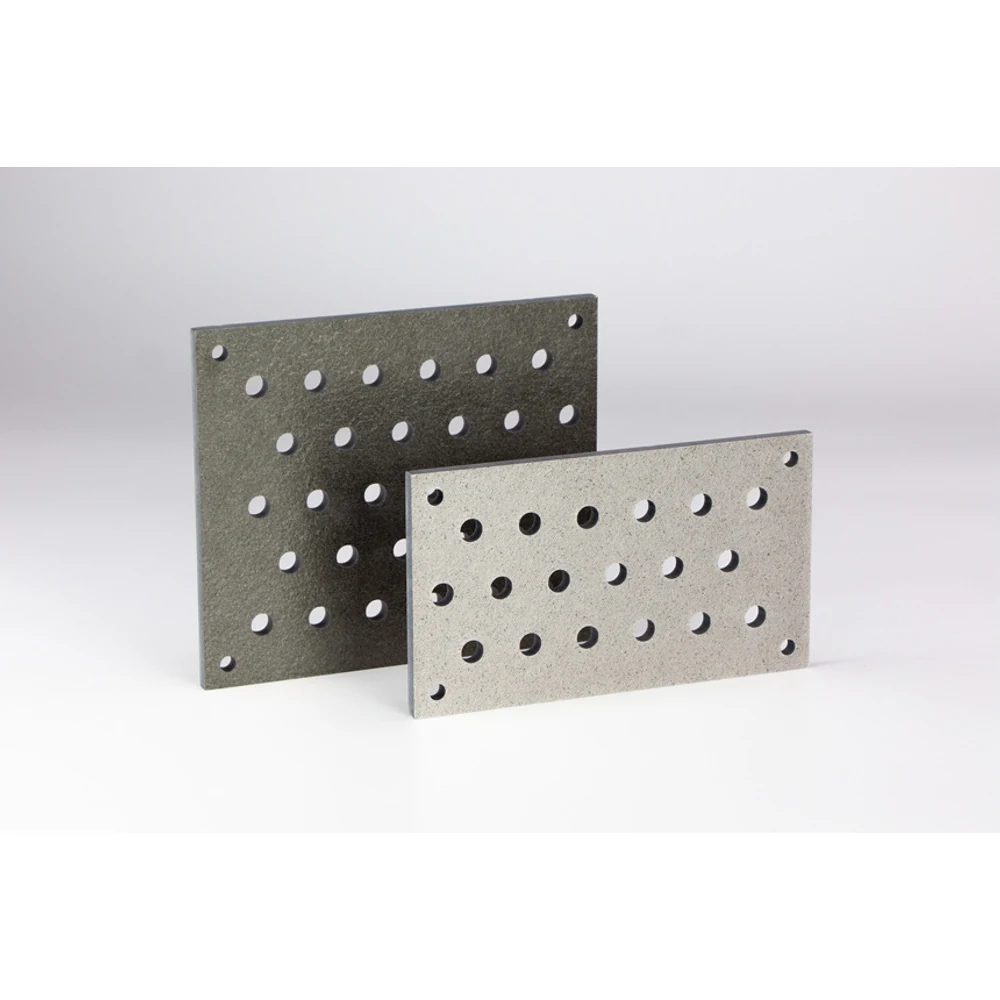 Drilled mica insulation plates with patterned holes