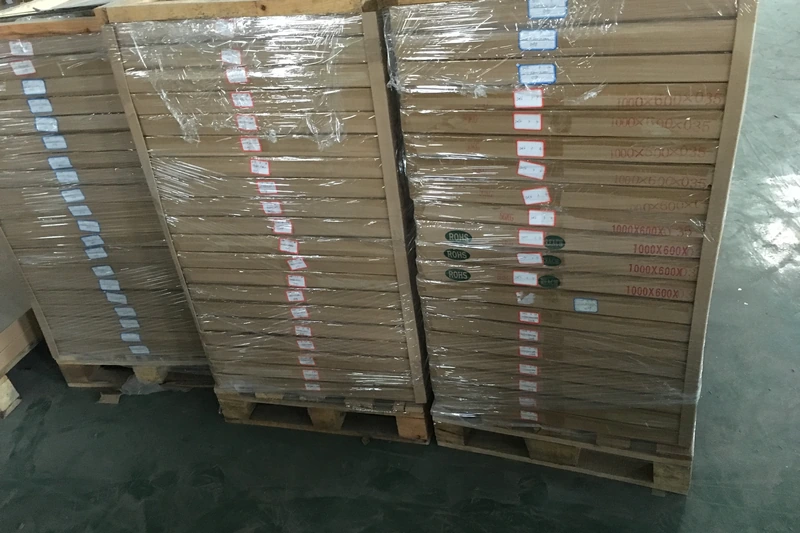 Customer-provided photograph of packaged sheet materials